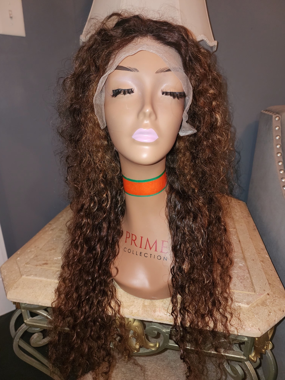 Pure Collection Brown Curly Lace Front Wig - Natural Brown